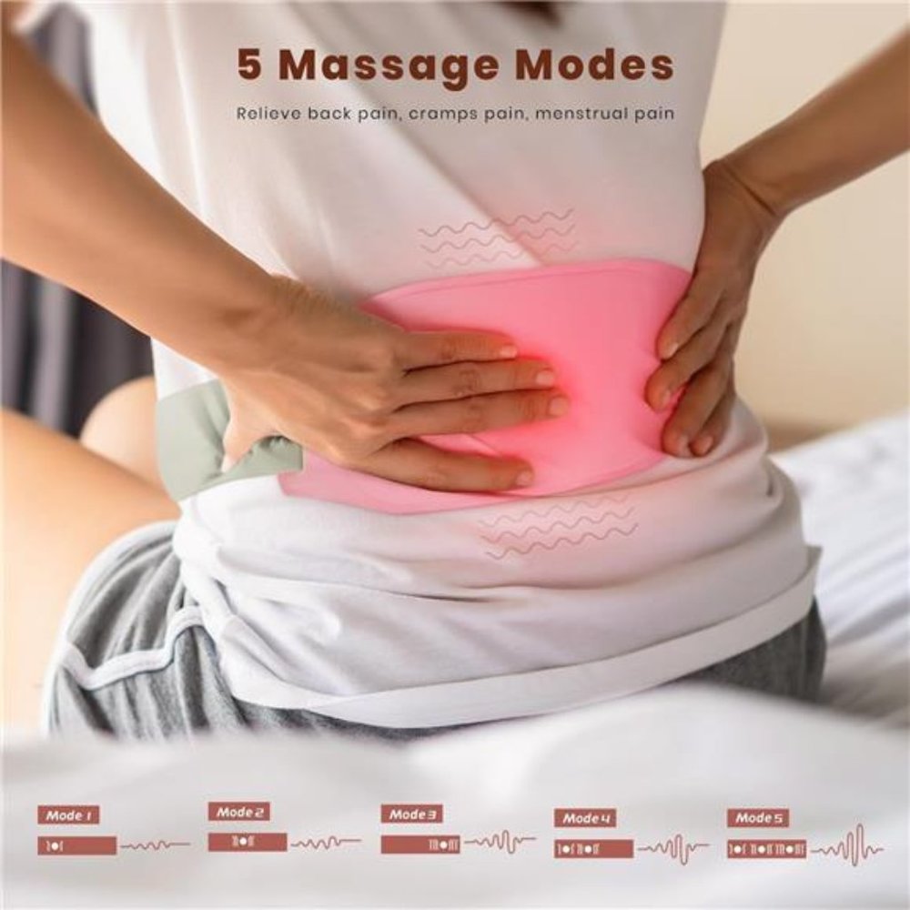 Portable Wearable Heating Pad for Cramps and Back Pain, Menstrual Relief Women